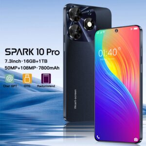 Mobile Phone Spark10 Pro Android4G Mobile Phone16+1T Side fingerprint scanner AI Smartphone(Popular)