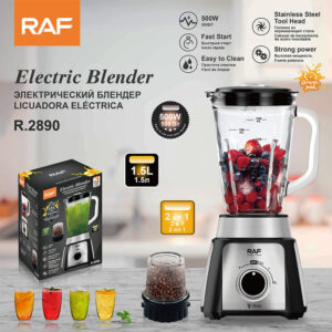 RAF European Standard Blender Plastic Cup Commercial Smoothie Cooking Machine Household Soy Milk Fruit Juicer R .2890