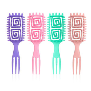 Bounce Curl Defining Styling Comb Smooth Hair Hollow Tail Three-Prong Scalp Cleaning Comb Sea King Curl Hair Styling Comb