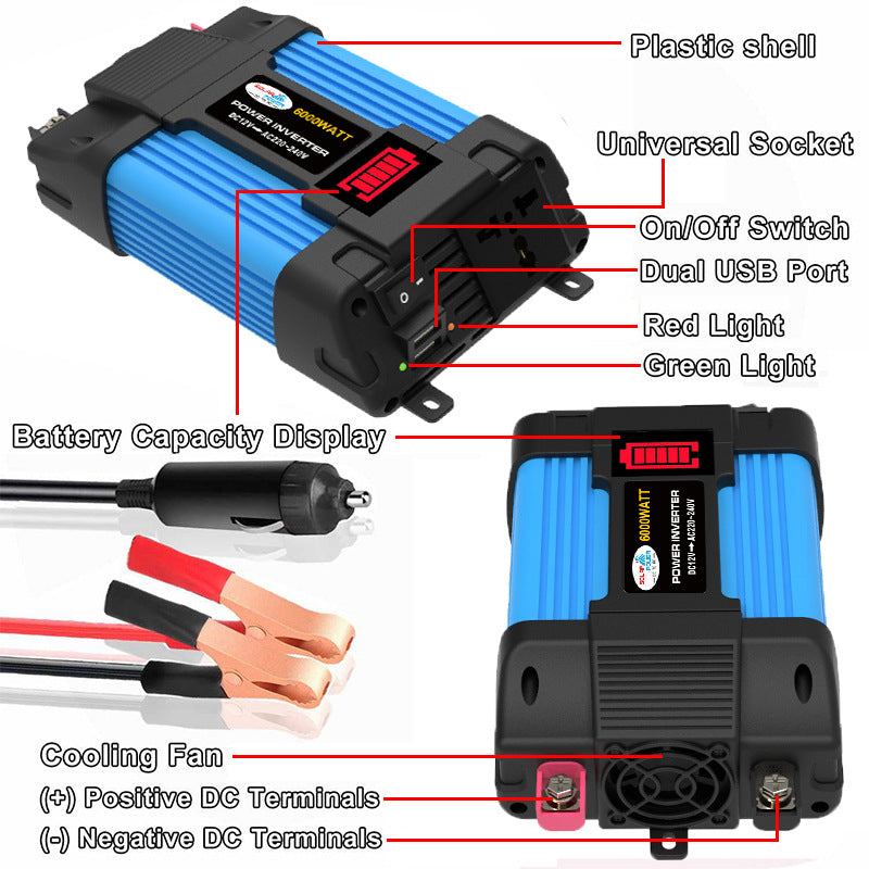 【New Product】Vehicle Inverter300W 500W 12V Turn110V 220V Car Inverter - 图片 24