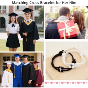 Alloy Cross Bracelet Set Adjustable Handmade Woven Bracelet Promise Faith Milan Rope Bracelet