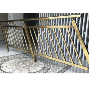 Ornamental Balustrade Luxury Type Casting Brass Gold Stair Handrails