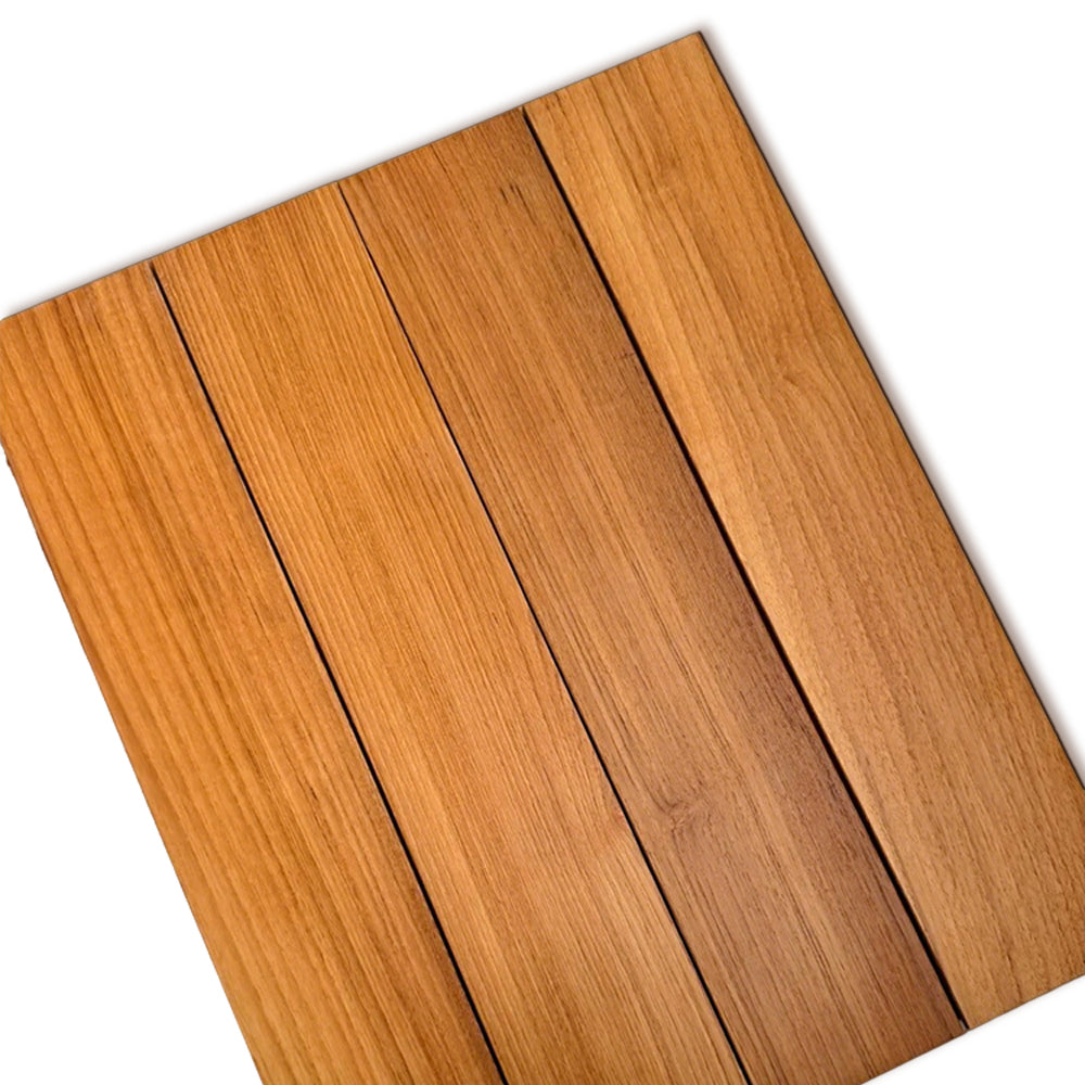 Premium Engineered Teak Wood Flooring Three Layer Waterproof Design for Outdoor Park Use Natural Grain Pattern Click Lock - 图片 3