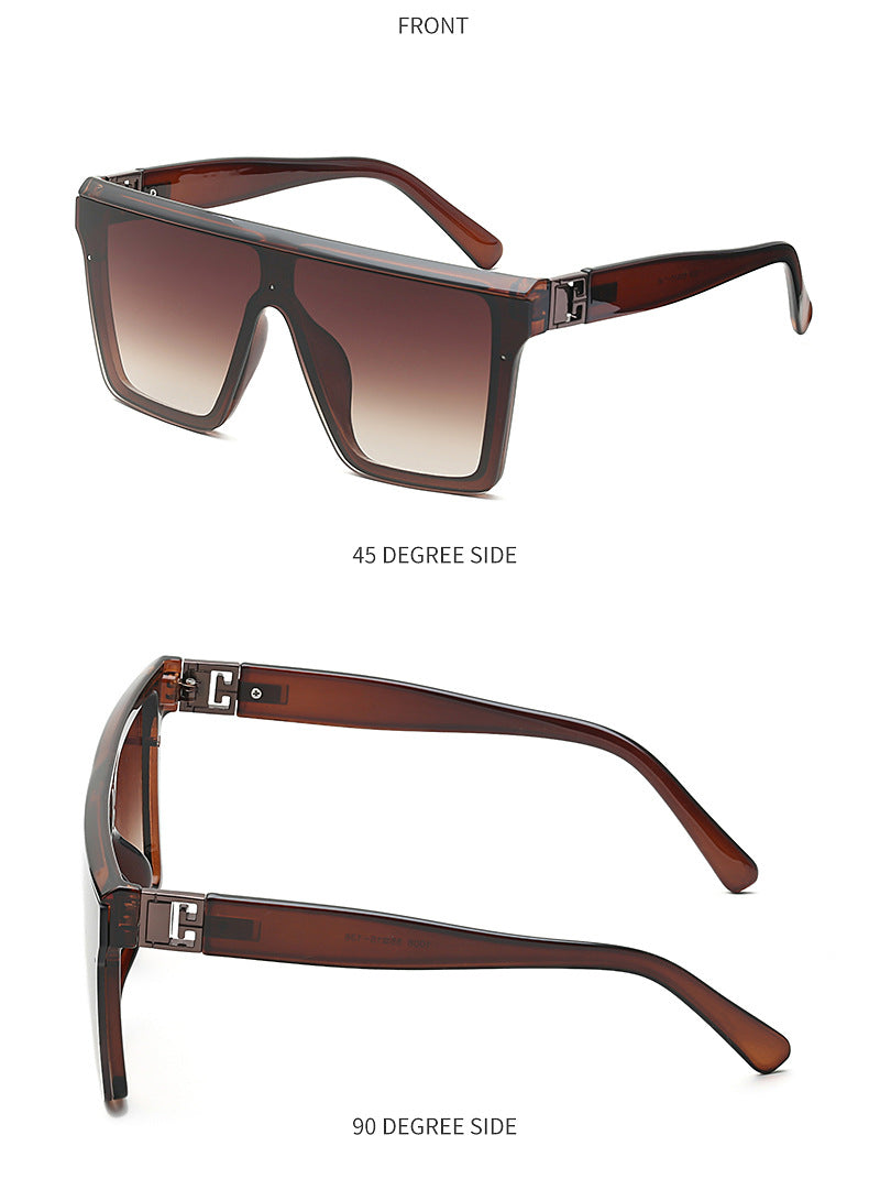 2025New Fashion Sunglasses for Women, Internet Celebrity Style, Large Square Frame Sunglasses for Men, Trendy sunglasses - 图片 19