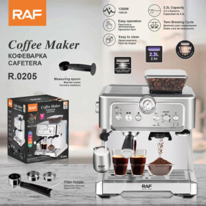 RAF European Standard Small Italian Semi-Automatic Steam Milk Frother Coffee Machine Household Integrated Coffee Maker0205