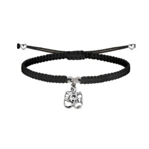 Men's Mask Woven Bracelet Personalized Gift Stretchable Adjustable Tail Bead Bracelet Alloy Mask Pendant Bracelet