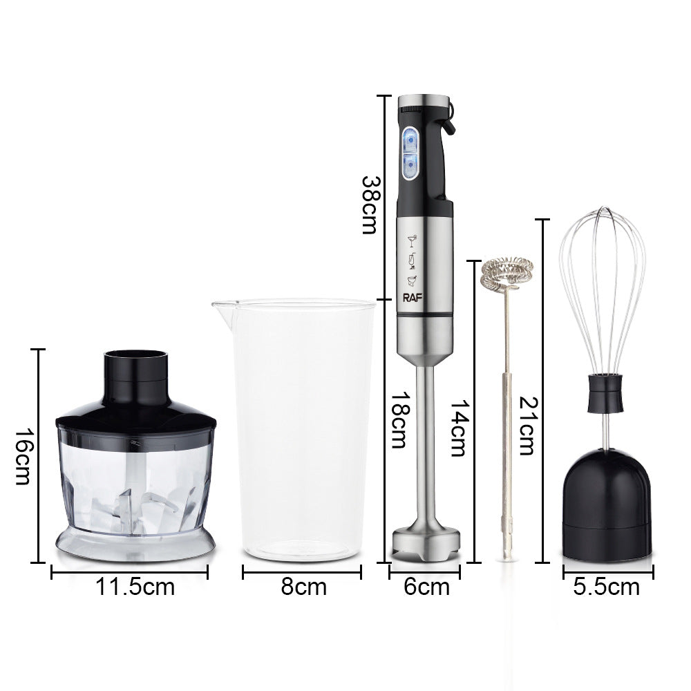 RAF European Standard Portable Household Food Blender 5-in-1 Electric Stainless Steel Cooking Stick Mixer363 - 图片 8