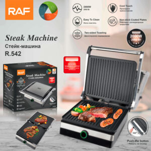 RAF European Style Household Panini Maker Sandwich Maker Breakfast Maker Grill Meat Sausage Maker Burger Steak Maker