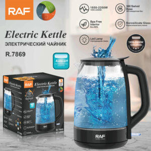 RAF European Standard Electric Kettle Automatic Power-off Glass Electric Kettle Household Kettle Health Care304 Wholesale R.7869