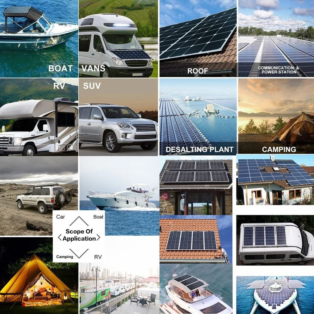 Factory Direct Solar Panel 200W 18V Flexible Emergency Charging Home/Camping Outdoor Photovoltaic Battery Panel - 图片 39