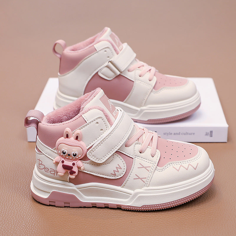 Fashion Doll Labubu Girls' Shoes Princess Shoes2025New Autumn Children's Soft Sole Casual Sports Shoes - 图片 3