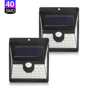 Outdoor Solar Lights40LED Human Body Sensor Wall Light Waterproof Garden Light Garden Light Three-sided Illuminated Small Street Light