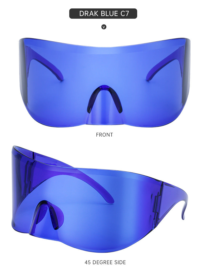 Outdoor Cycling Mercury Sunglasses for Women, European and American Style, Large Frame, Sun Protection Sunglasses for Men, Sports Windproof Glasses shades - 图片 27