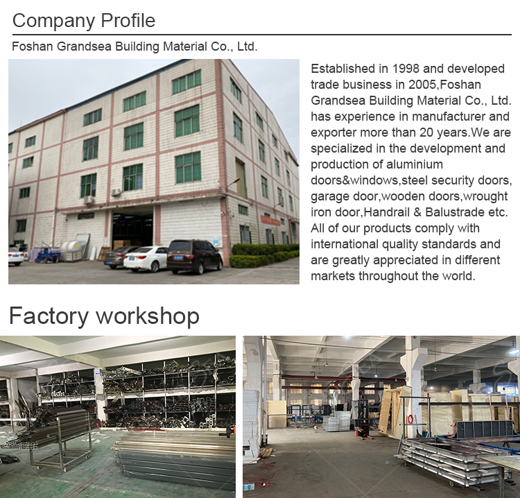 Foshan Factory High Quality Double Front Entry Doors Wrought Iron Doors Double Exterior - 图片 23