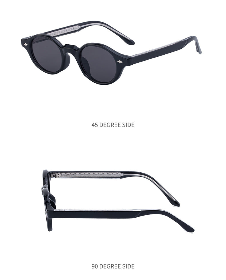 2025New European and American Round Small Frame Sunglasses for Women, Simple and Stylish Sun Protection Sunglasses for Women Wholesale shades - 图片 23