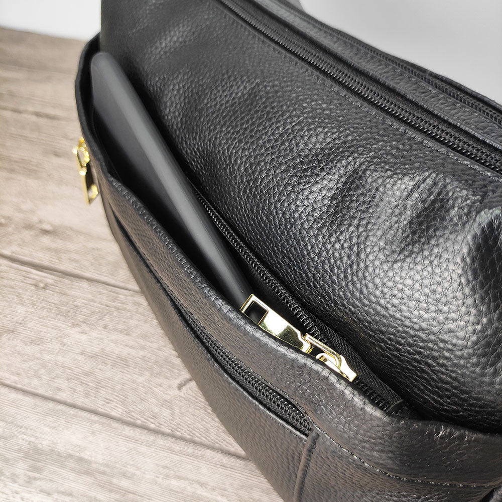 Guangzhou Shiling Genuine Leather Women's Bag for Middle-aged and Elderly Mothers, Multi-pocket Large Capacity Single Shoulder Crossbody Bag Trend - 图片 27