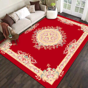 Crystal Velvet Carpet Full Coverage Chinese Style Living Room Sofa Coffee Table Rug Same Style Bedroom Wear-resistant Non-slip Rug