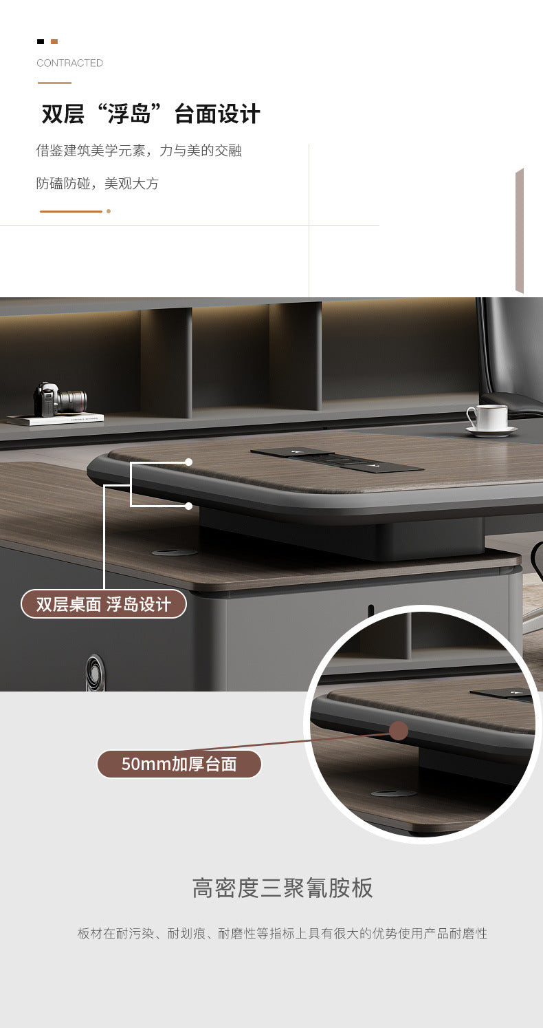 Painted Office Desk Executive Desk President Leader Chairman Boss Desk Office Manager Desk Office Desk and Chair Set - 图片 37