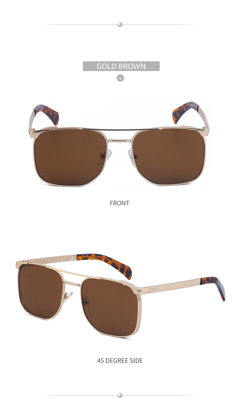 Men's Sunglasses Driving Fashion Internet Celebrity David Same Style Square Frame Sunglasses Men's Trendy Outdoor Hiking Glasses shades - 图片 22