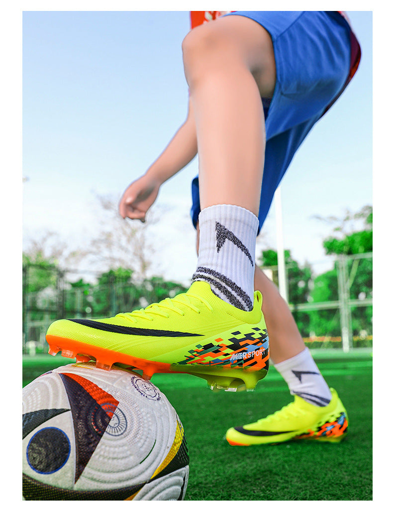New Large Size Long Spike Football Shoes Low Top Youth Competition Training Student Football Sports Shoes - 图片 30