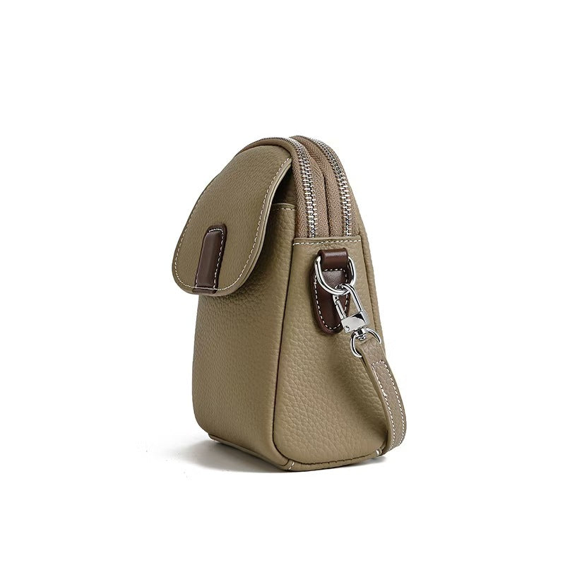 Genuine Leather Phone Bag for Women, Crossbody New Lightweight Bag, Summer Fashion Soft Leather High-End Mini Small Bag - 图片 19