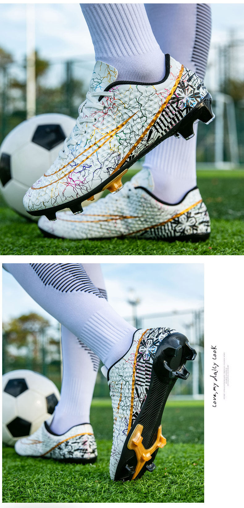 New professional football shoes for men and women AG Spike TF Broken Nail Youth Student Grassland Competition Training Shoes - 图片 40