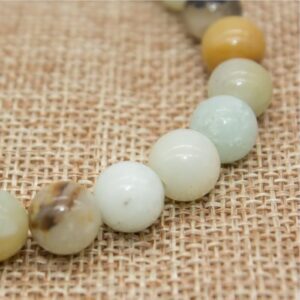 Women's Single Loop Bracelet Elastic Cord Jewelry Bamboo Leaf Agate Bracelet Natural Stone Bracelet