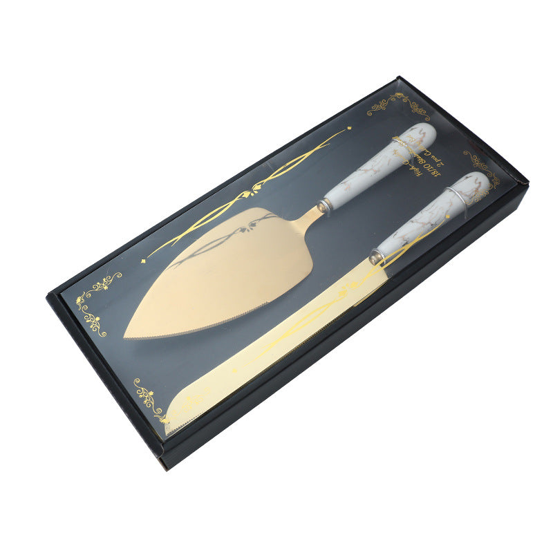 Ceramic Handle Stainless Steel Knife and Spatula Gift Set Creative Baking Tools Cheese Knife Butter Knife Cake Spatula Pizza Spatula - 图片 16