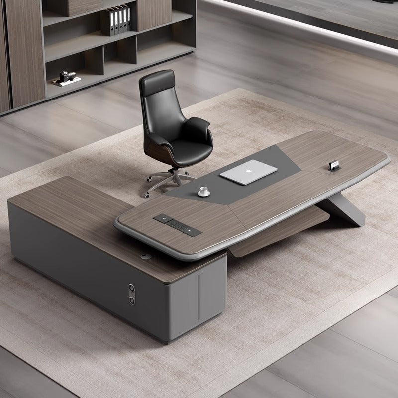 Painted Office Desk Executive Desk President Leader Chairman Boss Desk Office Manager Desk Office Desk and Chair Set - 图片 4