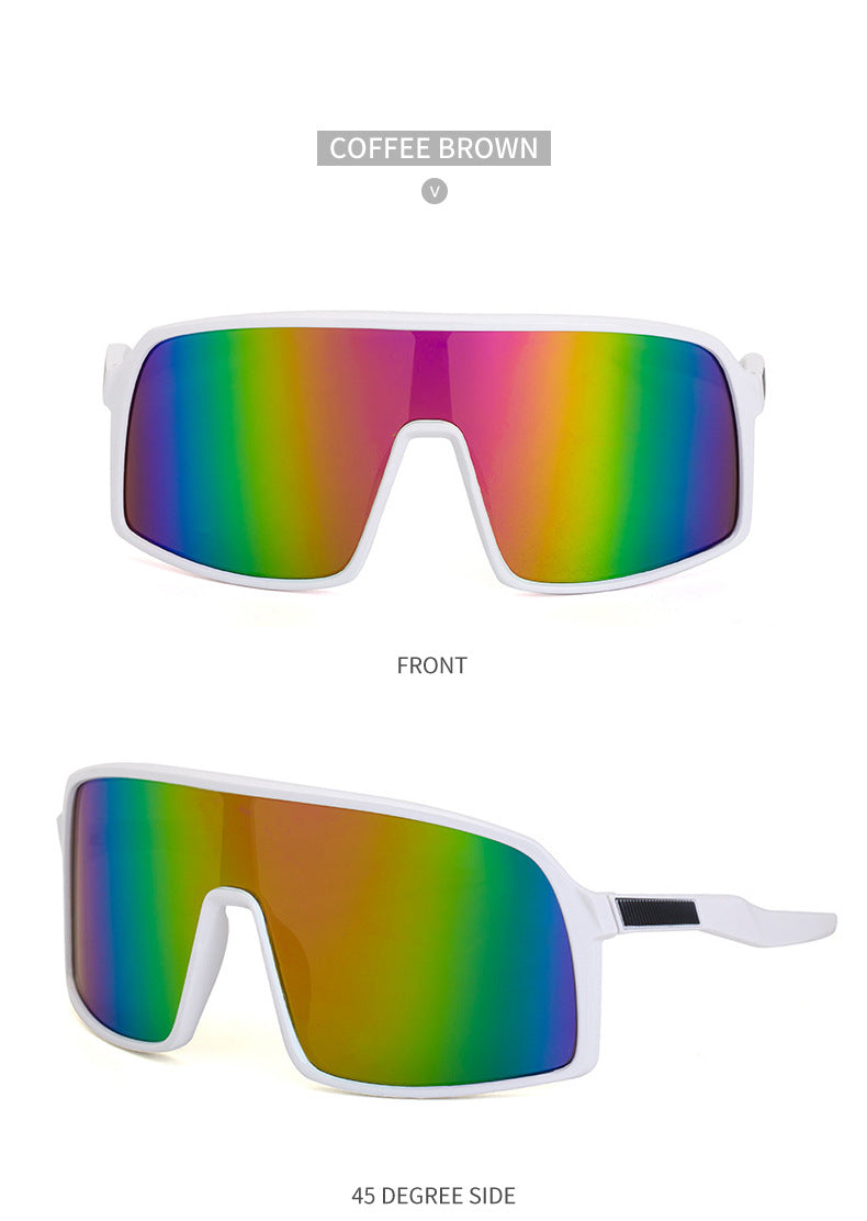 New Colorful Cycling Glasses for Men1998One-piece sunglasses European and American fashion outdoor sports sunglasses - 图片 51