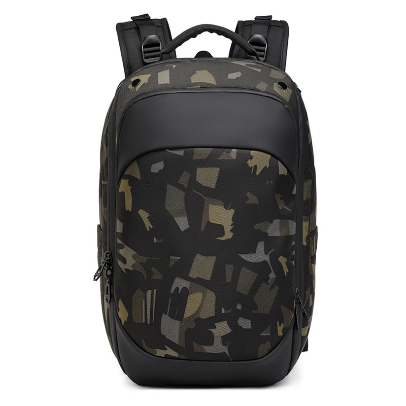 OZUKO Business Backpack for Men, Double Shoulder Laptop Bag, Waterproof, Large Capacity, Commuter School Bag, College Student Trendy Brand, High-End Feel - 图片 6