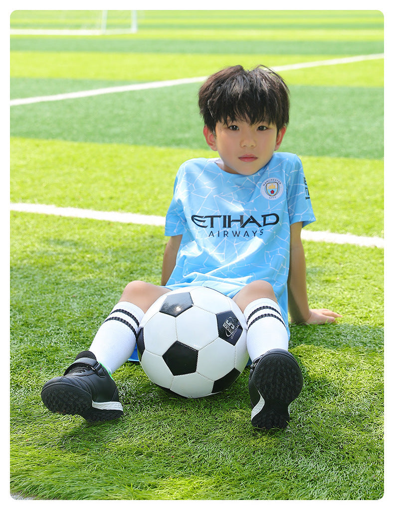 New football shoes for men and women with Velcro for children TF Broken Nail Style Youth Student Grassland Flat Training Shoes - 图片 28