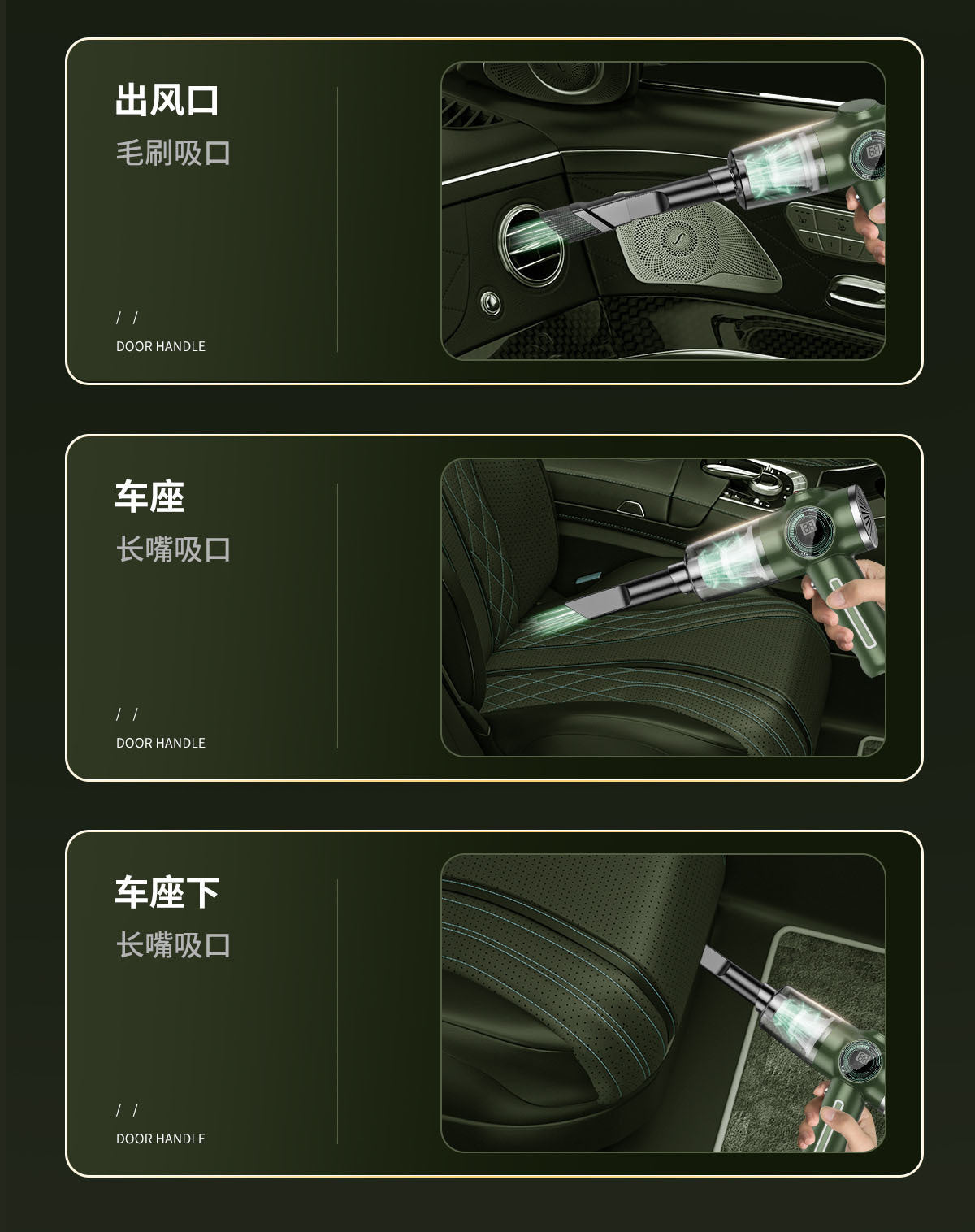 Car Wireless Handheld Vacuum Cleaner Mini Household High Power Wet and Dry Desktop Portable Small Vacuum Cleaner - 图片 24