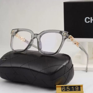 New Chanel Black Warrior Plain Mirror Sunglasses for Women with Lettered Temples, Everyday Versatile Non-Prescription Glasses Wholesale