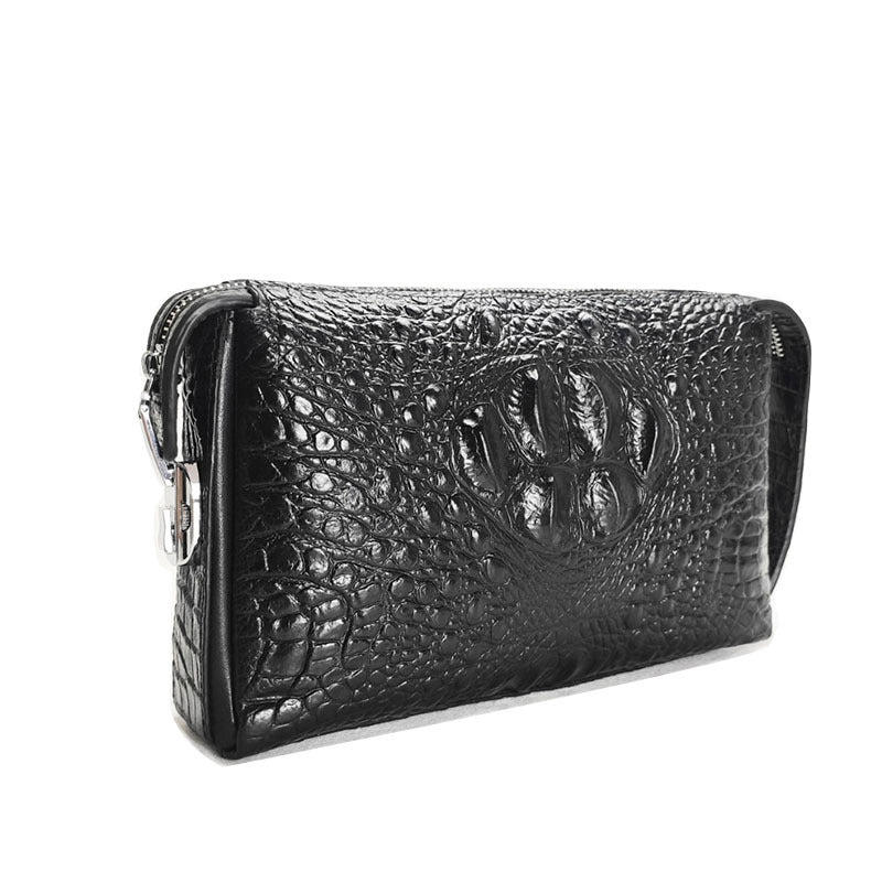 Wholesale New Men's Clutch Genuine Leather Men's Crocodile Pattern Clutch Men's Simple Anti-theft