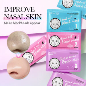 Three-Step Blackhead Removal Nose Strips BIOAOUA Clean Pores T District Nursing Set Cross-Border Wholesale
