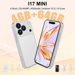 Hot Selling Product Mini i17Mini Smartphone4+64G All-Network Dual-SIM Dual-Standby Android mini Mobile Phone
