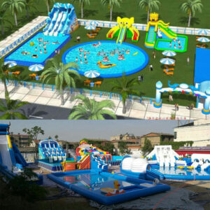 Inflatable Water Park Swimming Pool Pool Manufacturer Mobile Castle Equipment Bracket Breakthrough Slide Mobile Amusement
