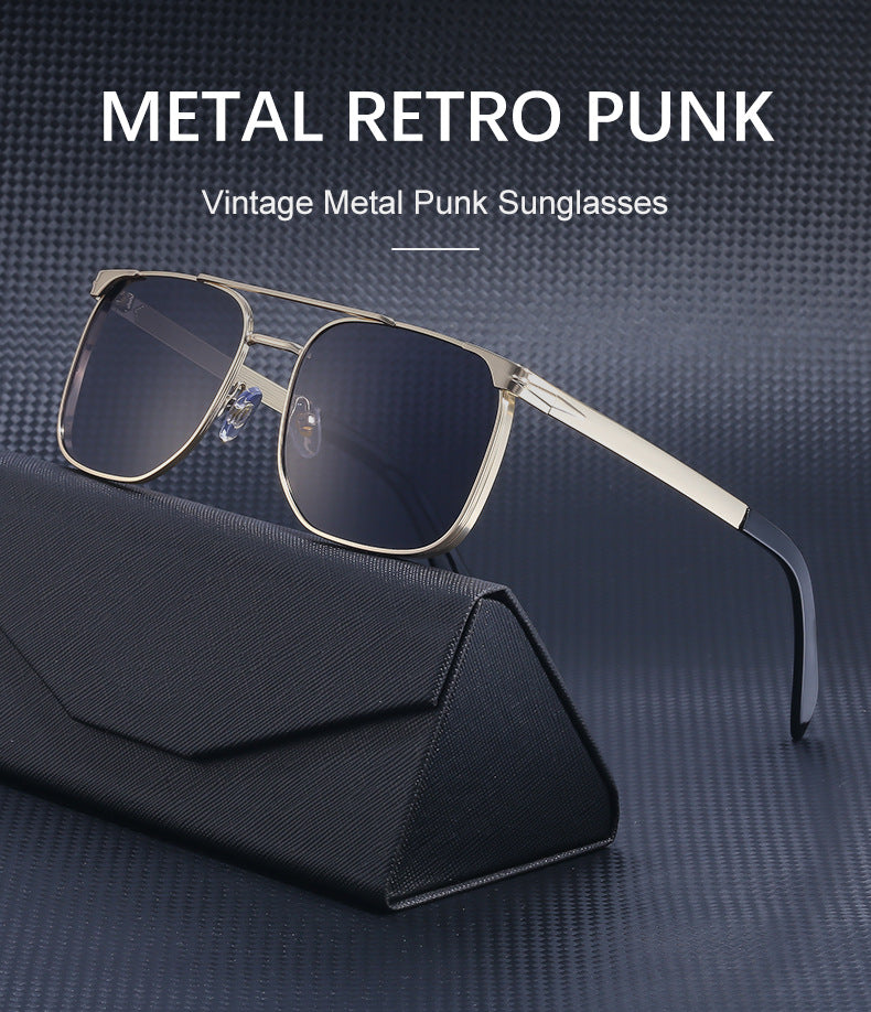 Men's Sunglasses Driving Fashion Internet Celebrity David Same Style Square Frame Sunglasses Men's Trendy Outdoor Hiking Glasses shades - 图片 8