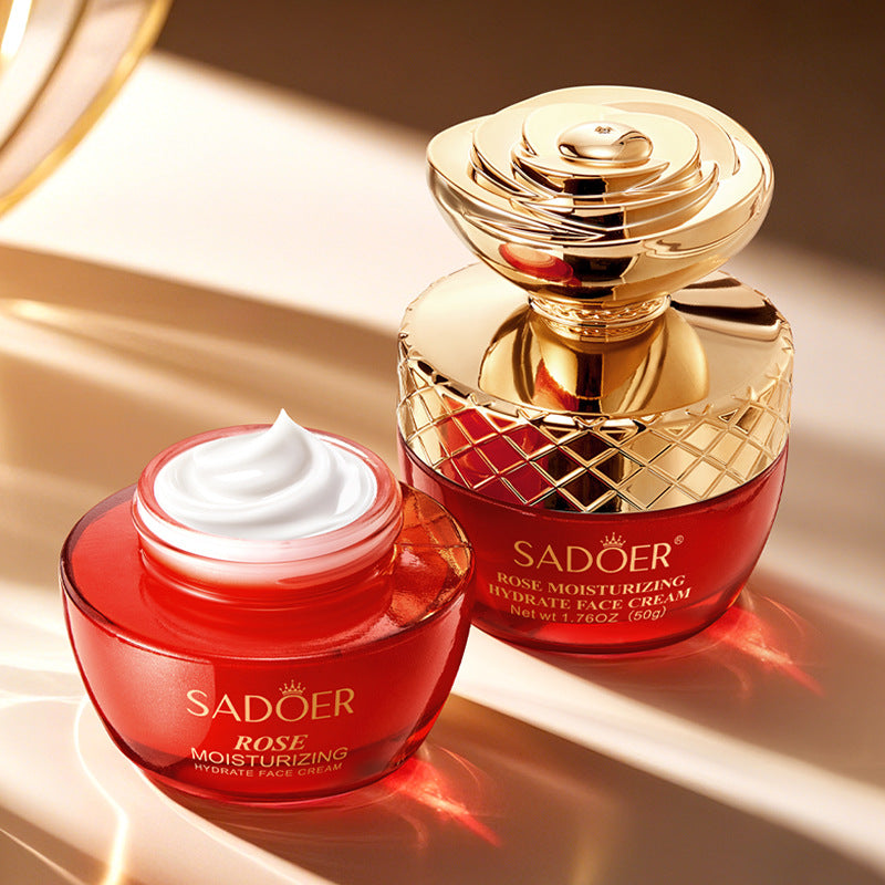 Rose Moisturizing and Skin Rejuvenating Cream SADOER Plant Moisturizing and Hydrating Face Cream Cross-Border Wholesale - 图片 4