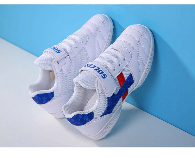 New football shoes for men and women with Velcro for children TF Broken Nail Style Youth Student Grassland Flat Training Shoes - 图片 43