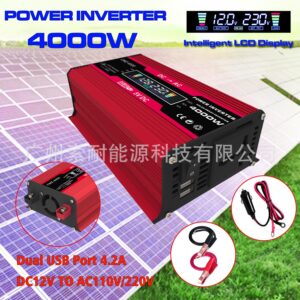 300W Car Power Inverter 12V Turn110V220V Intelligent Digital Display Vehicle Inverter