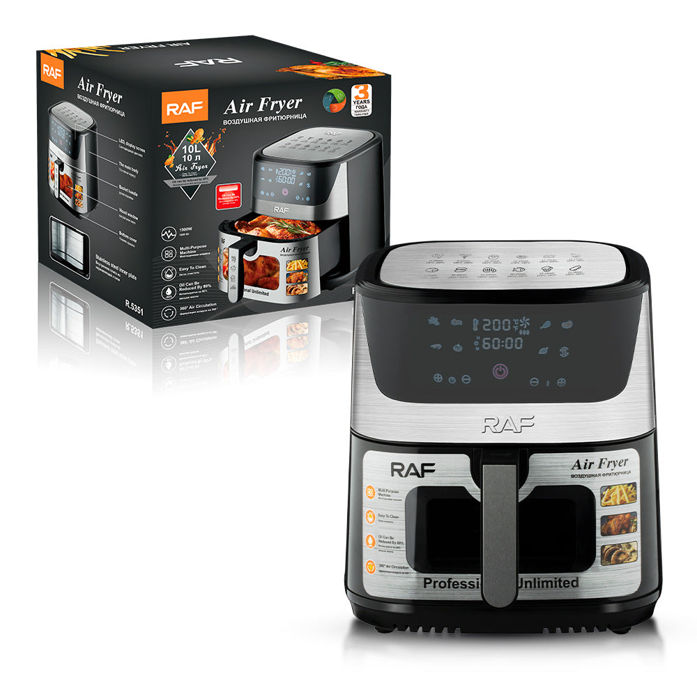 RAF European Standard Large Capacity Air Fryer8L Multifunctional Household Electric Deep Fryer with Visual Intelligent Touchscreen and Oil-Free - 图片 4