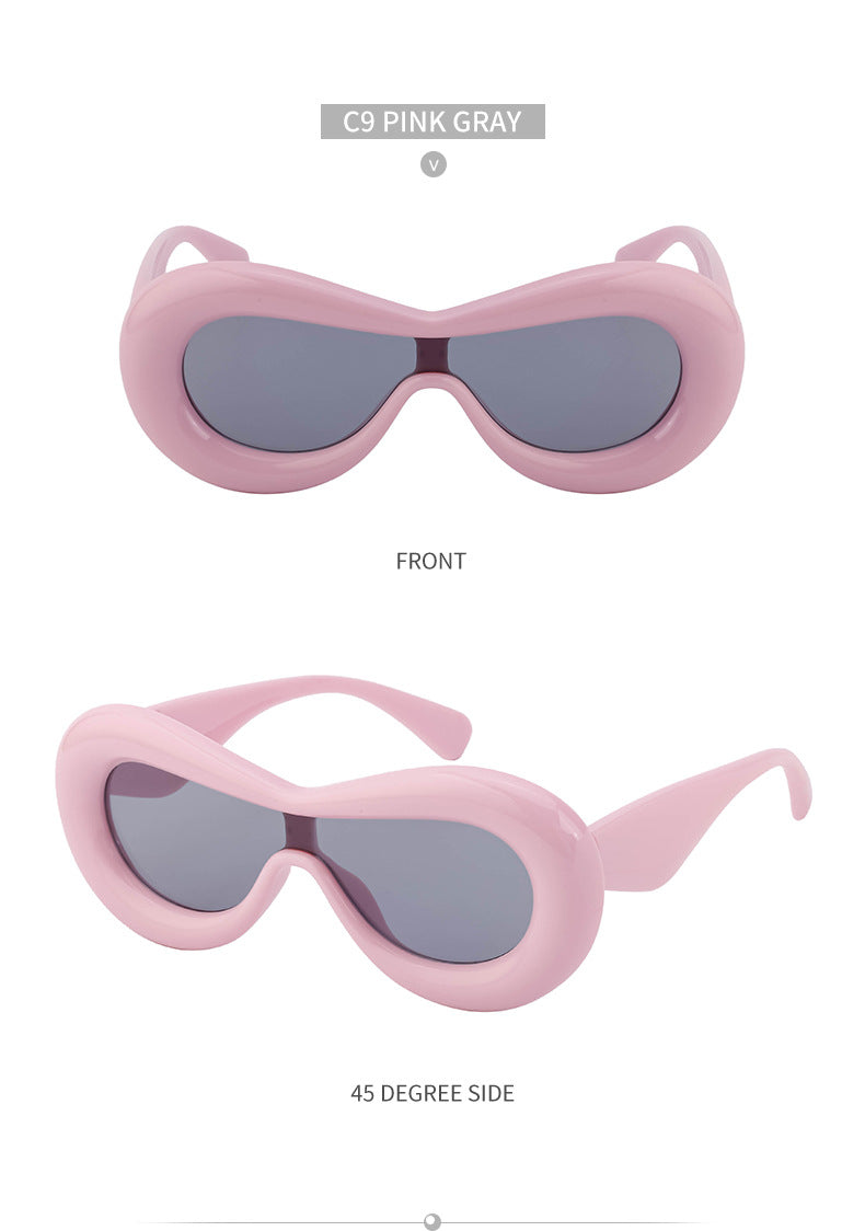 Europe and America Y2K Sunglasses for Women Trendy One-Piece Sunglasses Party Quirky Street Style Fashion Women's Glasses Wholesale - 图片 31