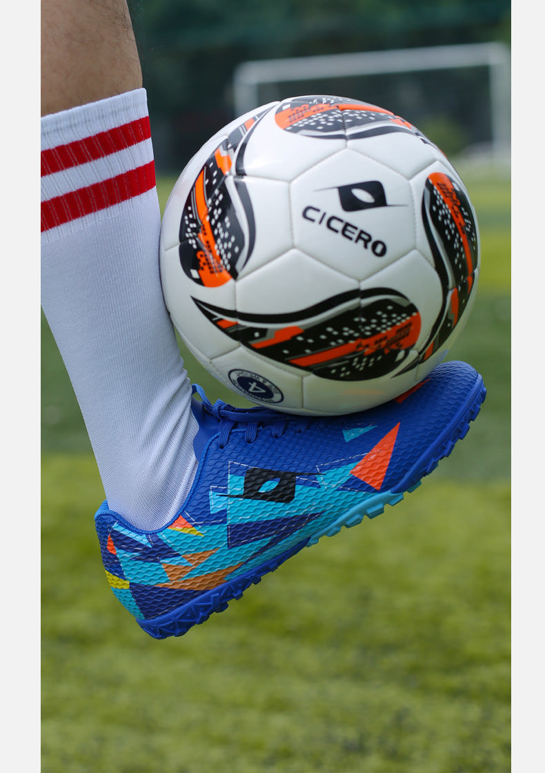 Rotating Buckle Football Shoes Breathable Anti-Slip TF Children's and Teenagers' Turf Training Shoes for Flat Ground Competitions - 图片 27