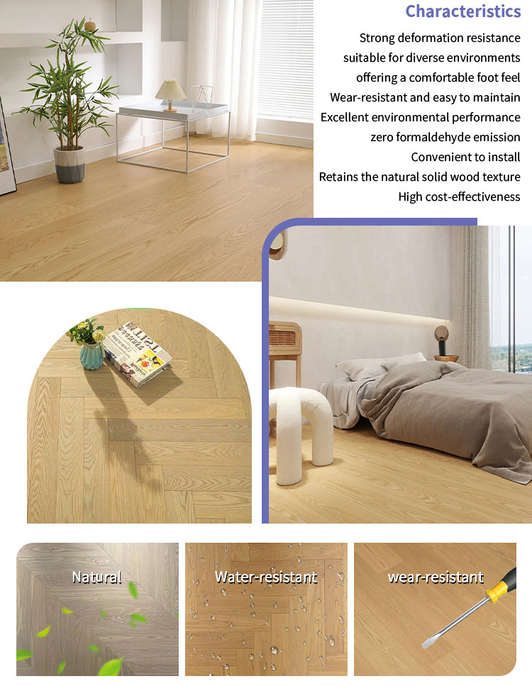 12mm Custom Three-Layer Solid Ash Wood Flooring | Engineered Manchurian Ash Plank Waterproof Anti-Slip for Home Office Outdoor - 图片 13