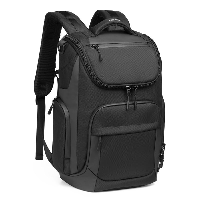 OZUKO Business Backpack Men's Commuting Large Capacity Computer Bag Travel Backpack High-end Waterproof School Bag - 图片 3