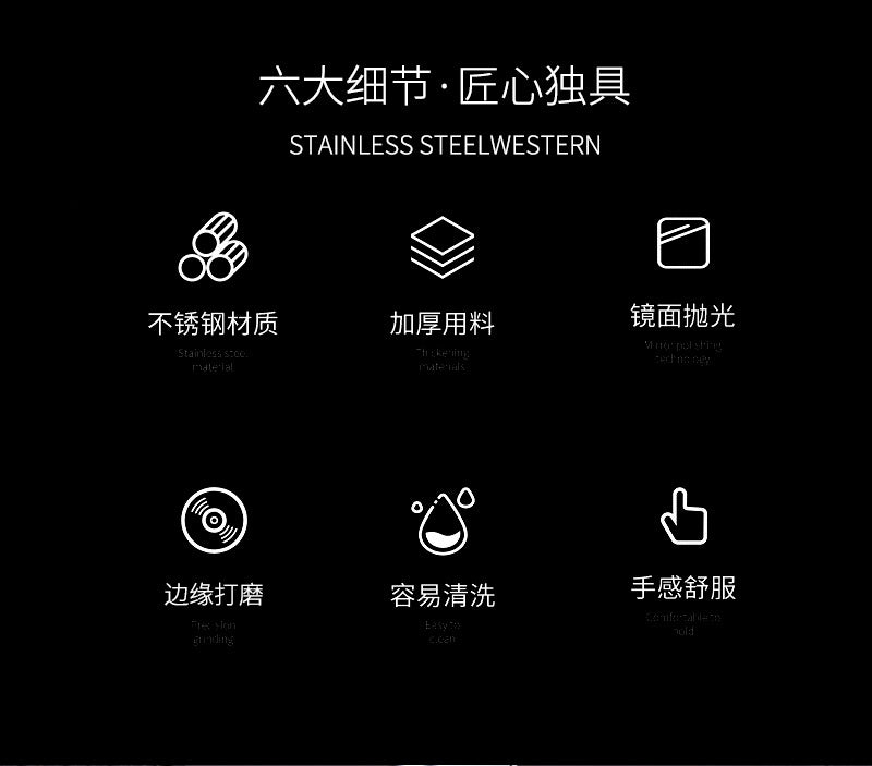 1010Stainless Steel Tableware Hotel Restaurant Knife Fork Spoon Set Western Steak Knife Fork24Set - 图片 10