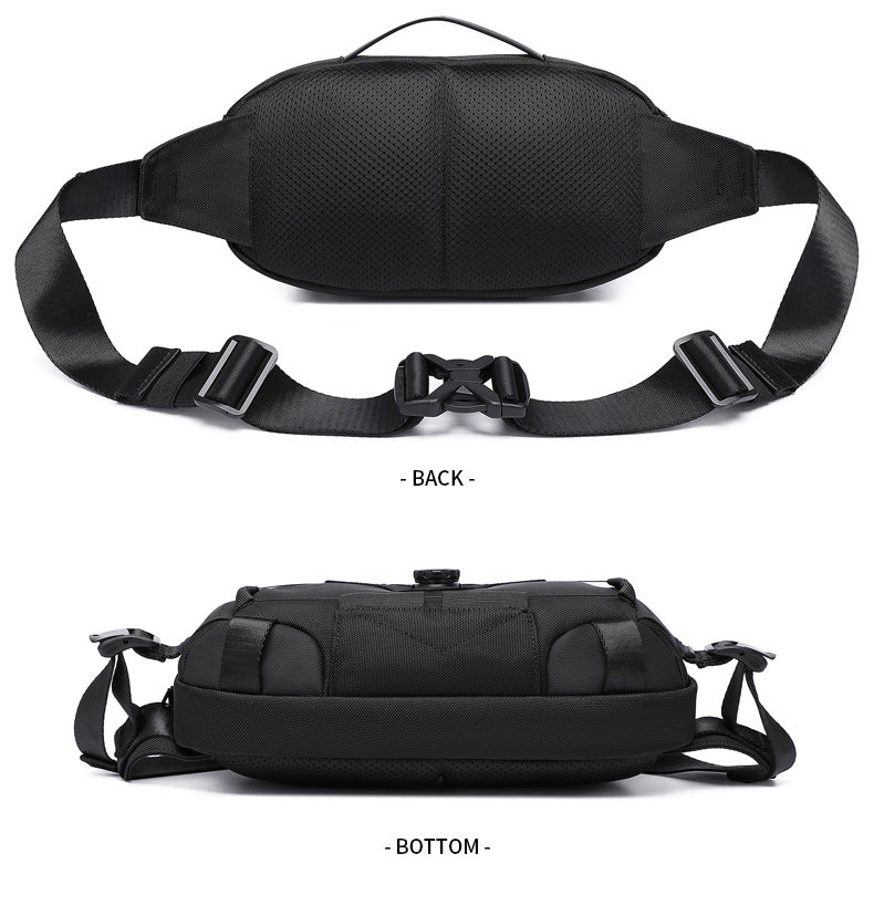 OZUKO Men's Chest Bag Crossbody Waist Bag Multifunctional Tactical Waterproof Portable Outdoor Cycling Trendy Brand High-end Bag - 图片 28