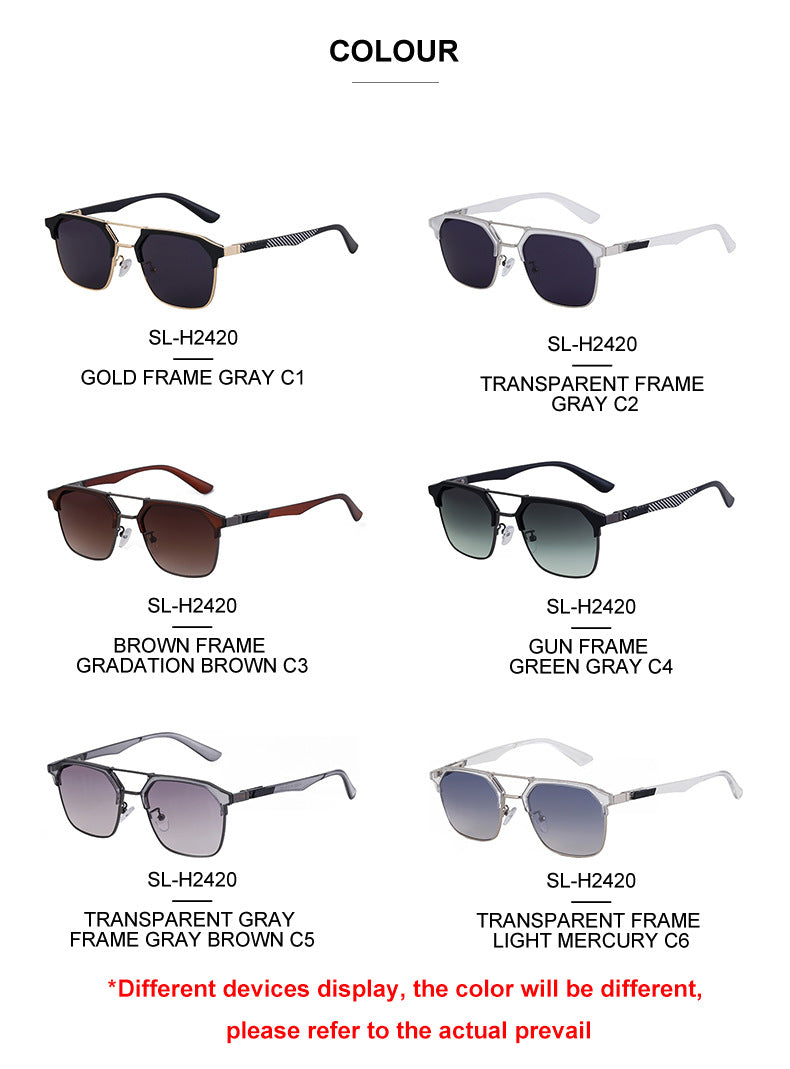 European and American Fashion Cat Eye Sunglasses for Men, Unique High-End Feel, Men's Driving Glasses Wholesale shades - 图片 18